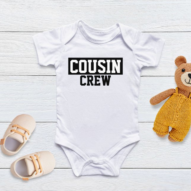 Cousin Crew Black and White Kids Baby T-Shirt Baby Bodysuit (Creator Uploaded)