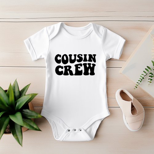 Cousin Crew  Black Matching Family Baby Bodysuit