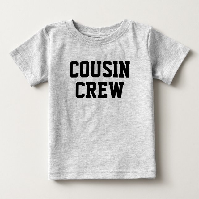 Cousin Crew | Black Matching Kids Baby T-Shirt (Front)