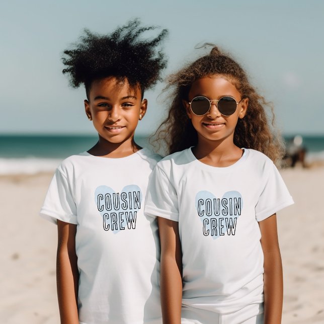 Cousin Crew Blue Heart Matching Family Baby T-Shirt (Creator Uploaded)