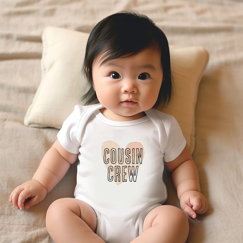 Cousin Crew Blush Heart Matching Family Baby Bodysuit
