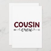 Cousin Crew Buffalo Plaid Pattern Christmas (Front/Back)