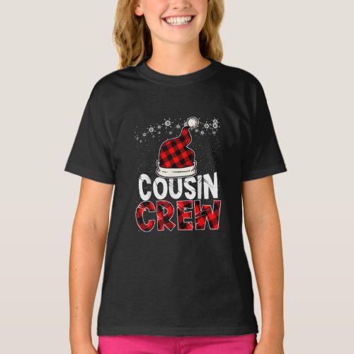 Cousin Crew Buffalo Red Plaid Christmas Xmas   T_Shirt