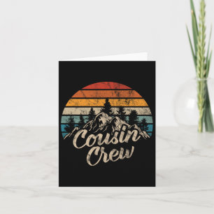 Cousin Crew Camping Outdoor Sunset Summer Camp Card