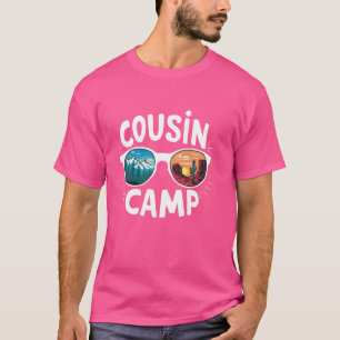 Cousin Crew Camping Summer Retro Sunset Camp Mount T-Shirt