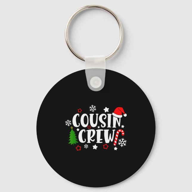 Cousin Crew Candy Cane Snowflake Pajamas Holiday C Keychain (Front)