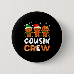 Cousin Crew Christmas 2025 Cookie Kids Boy Girl Fa Button