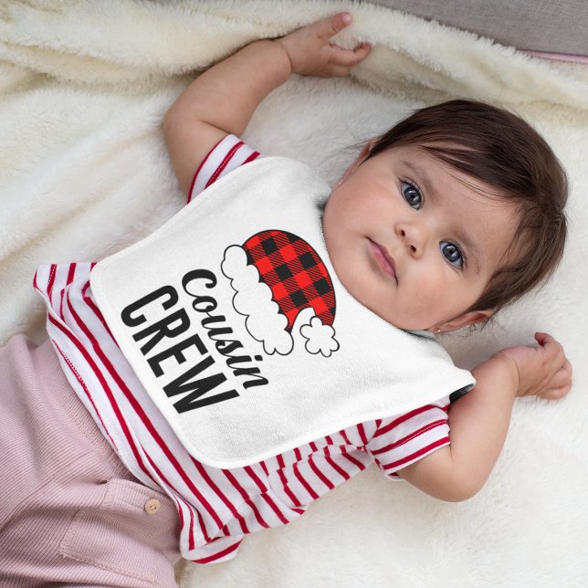 Cousin Crew Christmas Holiday Buffalo Plaid Baby Bib (Cousin Crew Christmas Holiday Buffalo Plaid Baby Bib)