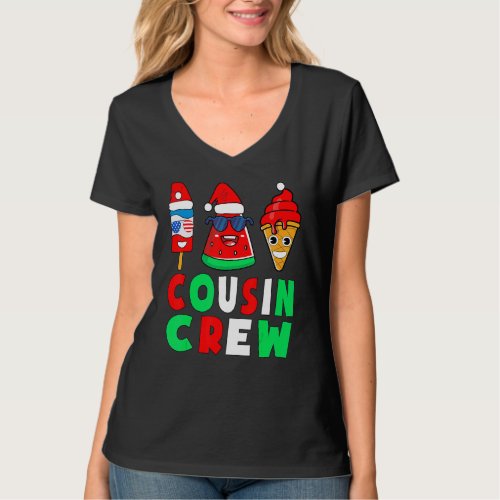 Cousin Crew Christmas In July Squad Pajamas Matchi T_Shirt
