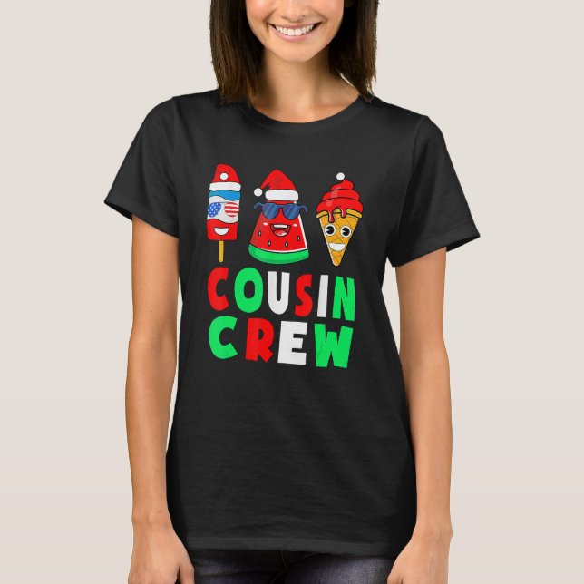Cousin Crew Christmas In July Squad Pajamas Matchi T-Shirt (Front)