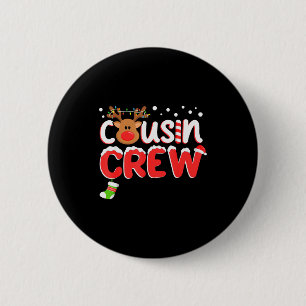 Cousin Crew Christmas Kids Cousins Christmas Match Button