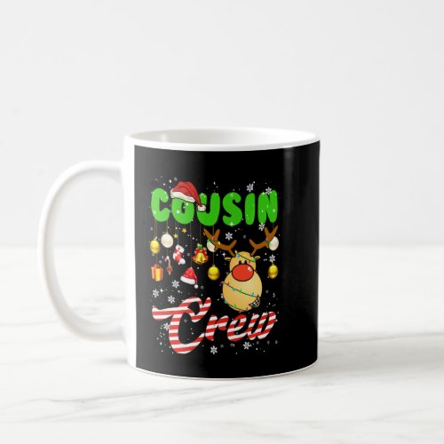 Cousin Crew Christmas Light Reindeer Santa Cousin  Coffee Mug
