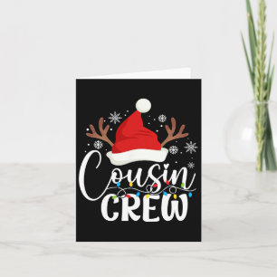 Cousin Crew Christmas Matching Xmas Lights Pajama  Card