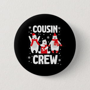 Cousin Crew Christmas Pjs - Polar Bear Family  Button