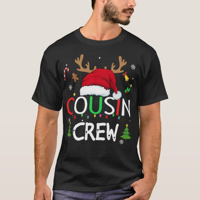 Cousin Crew Christmas Shirt Matching Cousin Squad  (Front)