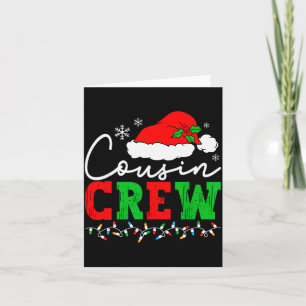 Cousin Crew Christmas Xmas Lights Family Matching Card