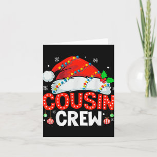 Cousin Crew Christmas Xmas Lights Family Matching Card