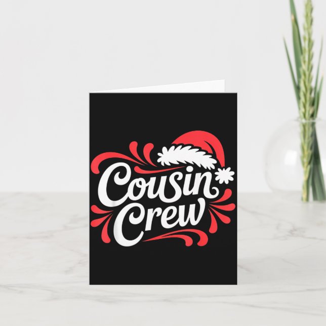 Cousin Crew Christmas Xmas Lights Family Matching  Card (Front)