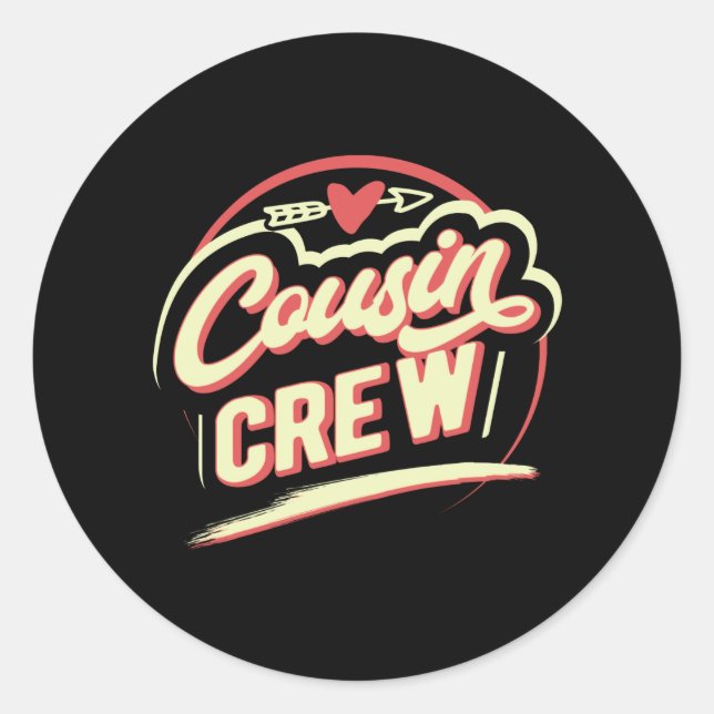 Cousin Crew Classic Round Sticker (Front)