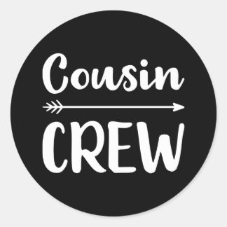 Cousin crew classic round sticker