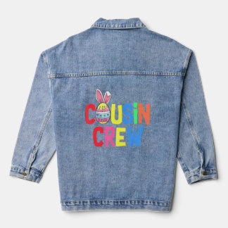 Cousin Crew Cute Bunny Rabbit Egg Matching Easter Denim Jacket