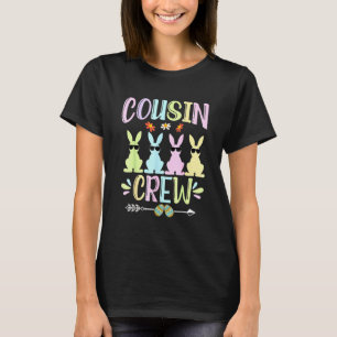 Cousin Crew Cute Bunny Rabbit Matching Easter Day  T-Shirt