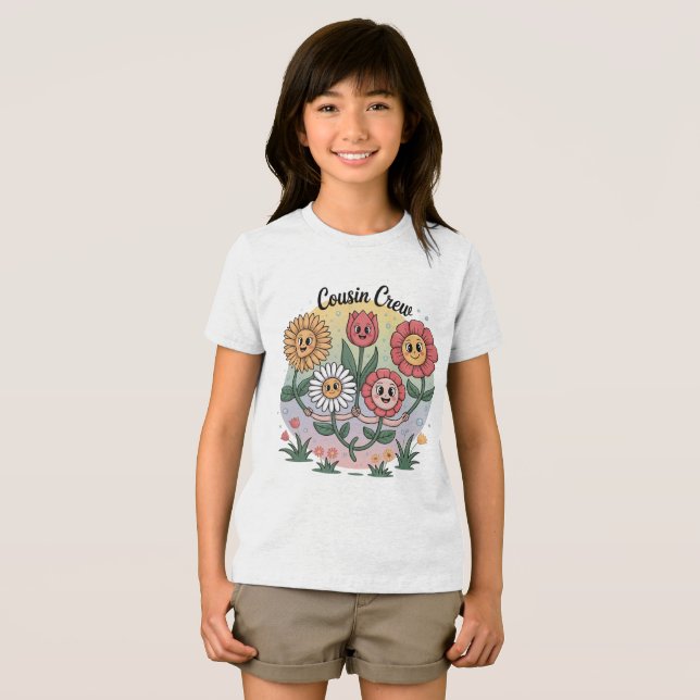 Cousin Crew Cute Floral  Tri-Blend Shirt (Front Full)