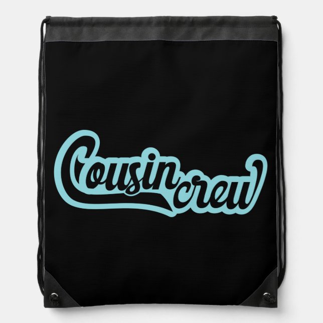 Cousin Crew Drawstring Bag (Front)