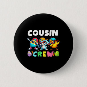 Cousin Crew Easter Bunny Family Matching Girls Boy Button