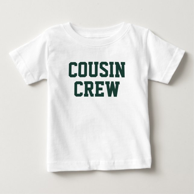 Cousin Crew | Emerald Green Matching Kids Baby T-Shirt (Front)