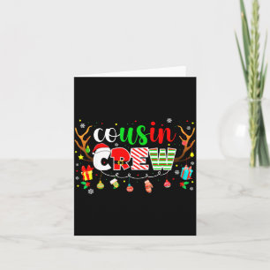 Cousin Crew Family Christmas 2025 Matching Xmas Sq Card