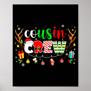 Cousin Crew Family Christmas 2025 Matching Xmas Sq Poster