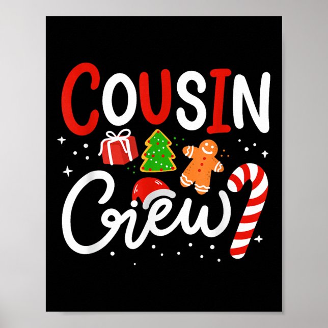 Cousin Crew Family Christmas Pajamas  Poster (Front)