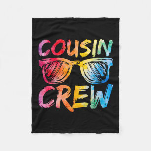 Cousin Crew Family Matching Cousin Boys Girls Kids Fleece Blanket