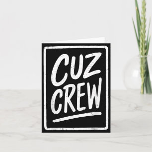 Cousin Crew Family Matching Funny Cousin Squad Tee Card