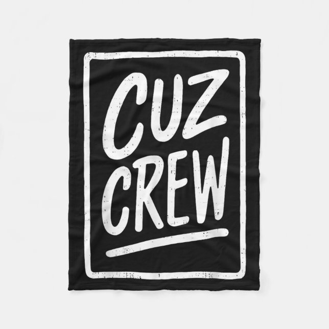Cousin Crew Family Matching Funny Cousin Squad Tee Fleece Blanket (Front)