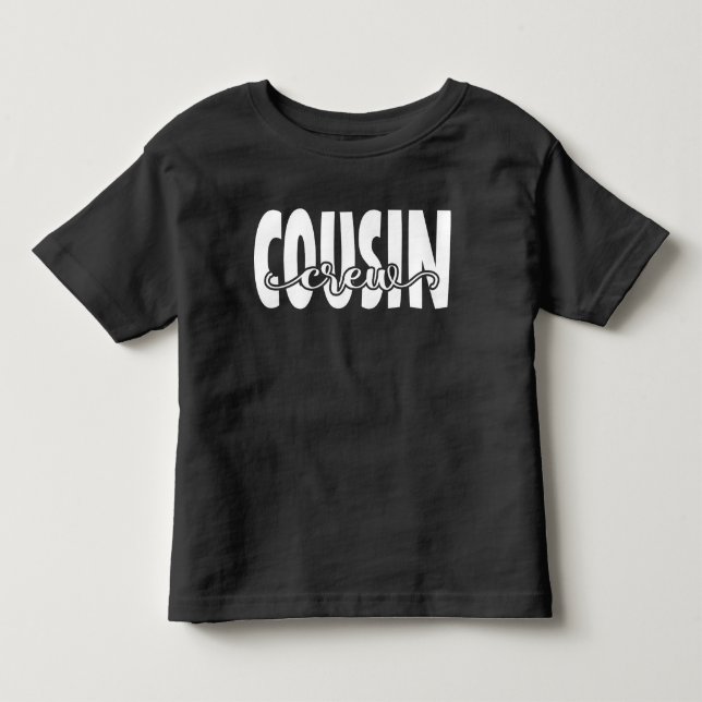 Cousin Crew Family Reunion Text White Toddler T-shirt (Front)