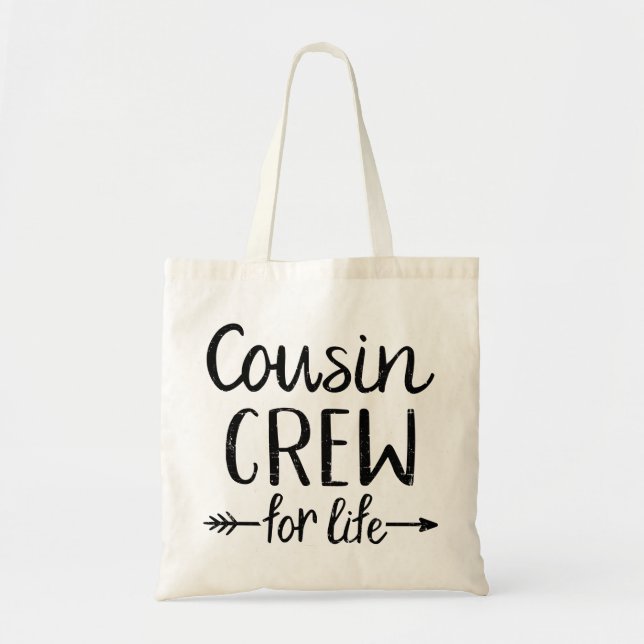 Cousin crew for life tote bag (Front)