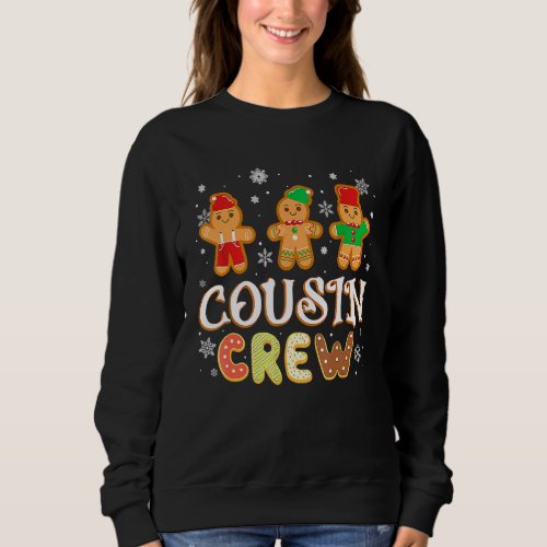 Cousin Crew Funny Christmas Family Pajama Xmas Gin Sweatshirt
