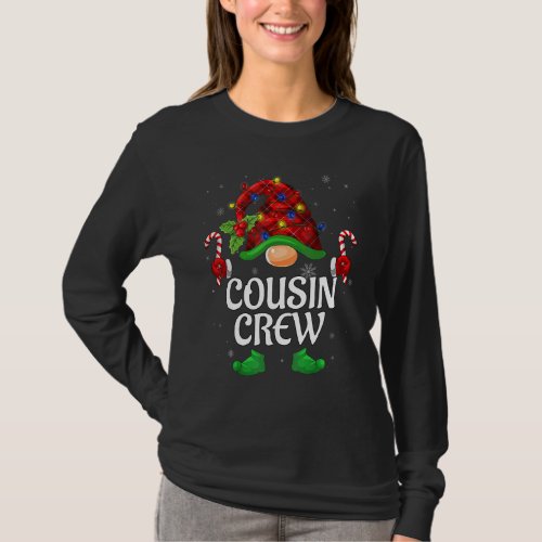 Cousin Crew Gnome Buffalo Red Matching Family Chri T_Shirt