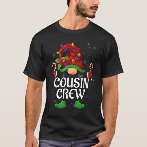 Cousin Crew Gnome Buffalo Red Matching Family Chri T_Shirt