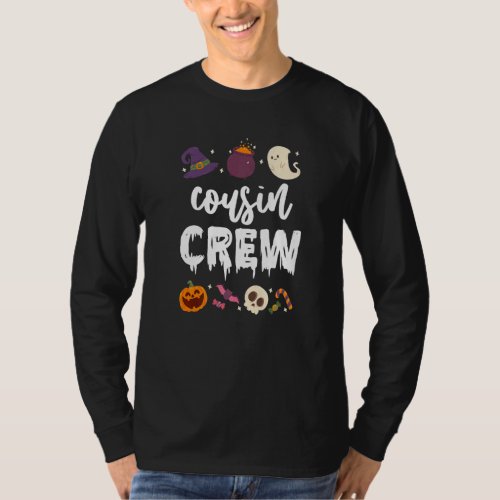 Cousin Crew Halloween Ghost Pumpkin Witch Hat Trea T_Shirt