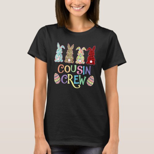 Cousin Crew Happy Easter Family Matching Leopard B T_Shirt