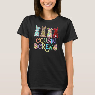 Cousin Crew Happy Easter Family Matching Leopard B T-Shirt