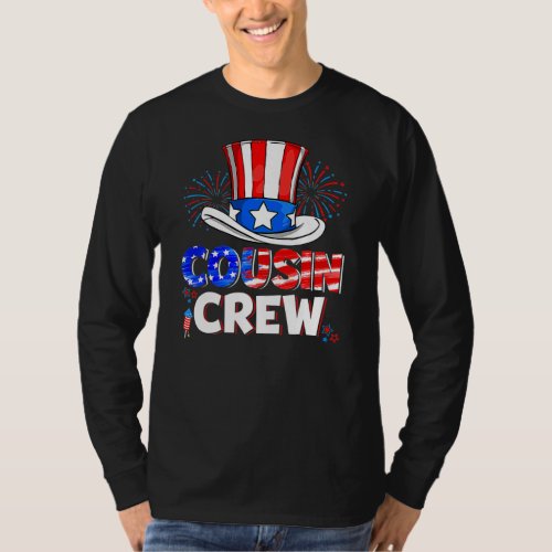 Cousin Crew Hats US Flag Firework Fun 4th Of July T_Shirt