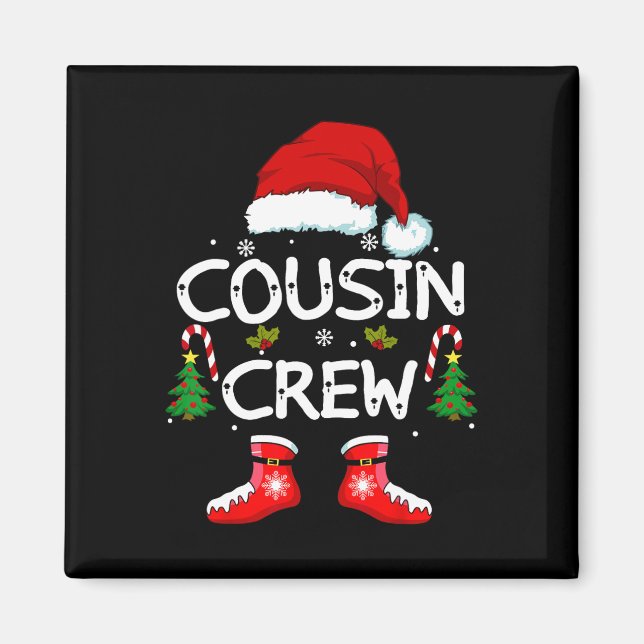 Cousin Crew Kids Cousins Christmas Family Matching Magnet (Front)