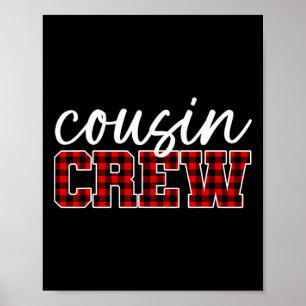 Cousin Crew Kids Cousins Christmas Family Matching Poster
