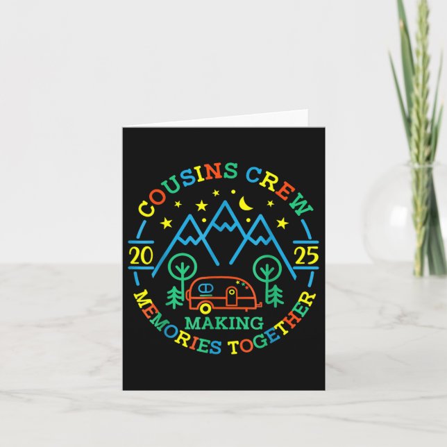 Cousin Crew Making Memories 2025 Family Reunion Tr Card (Front)