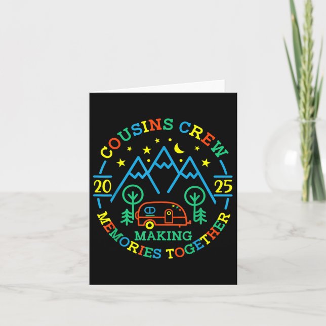 Cousin Crew Making Memories 2025 Family Reunion Tr Card (Front)