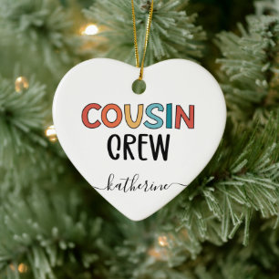 Cousin Crew Matching Cousins Cute Gift  Ceramic Ornament